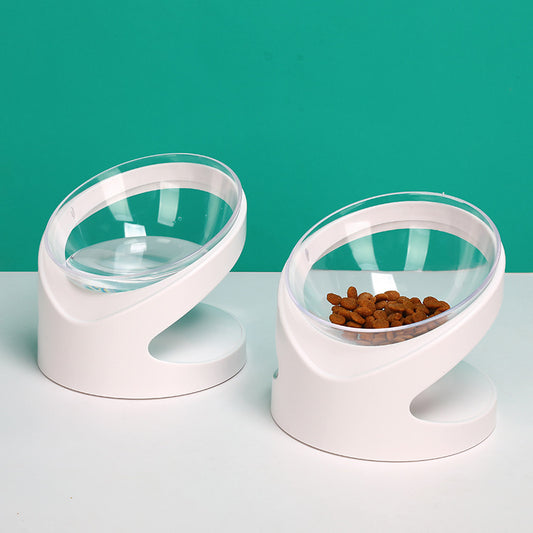 Bol incliné transparent pour chat – Anti-vomissements et ergonomique