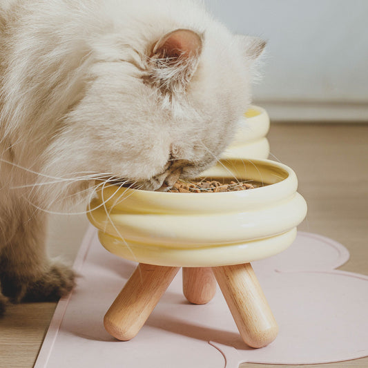 Gamelle surélevée en céramique pour chat – Confort & design