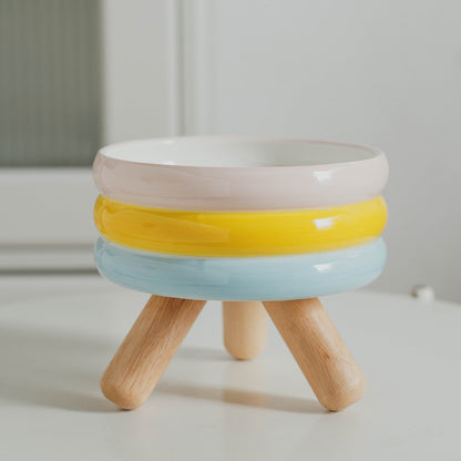 Gamelle surélevée en céramique pour chat – Confort & design