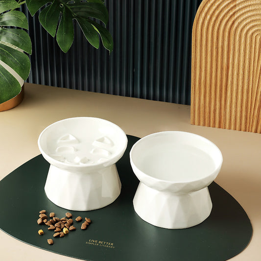 Bol surélevé en céramique pour chat – Design ergonomique