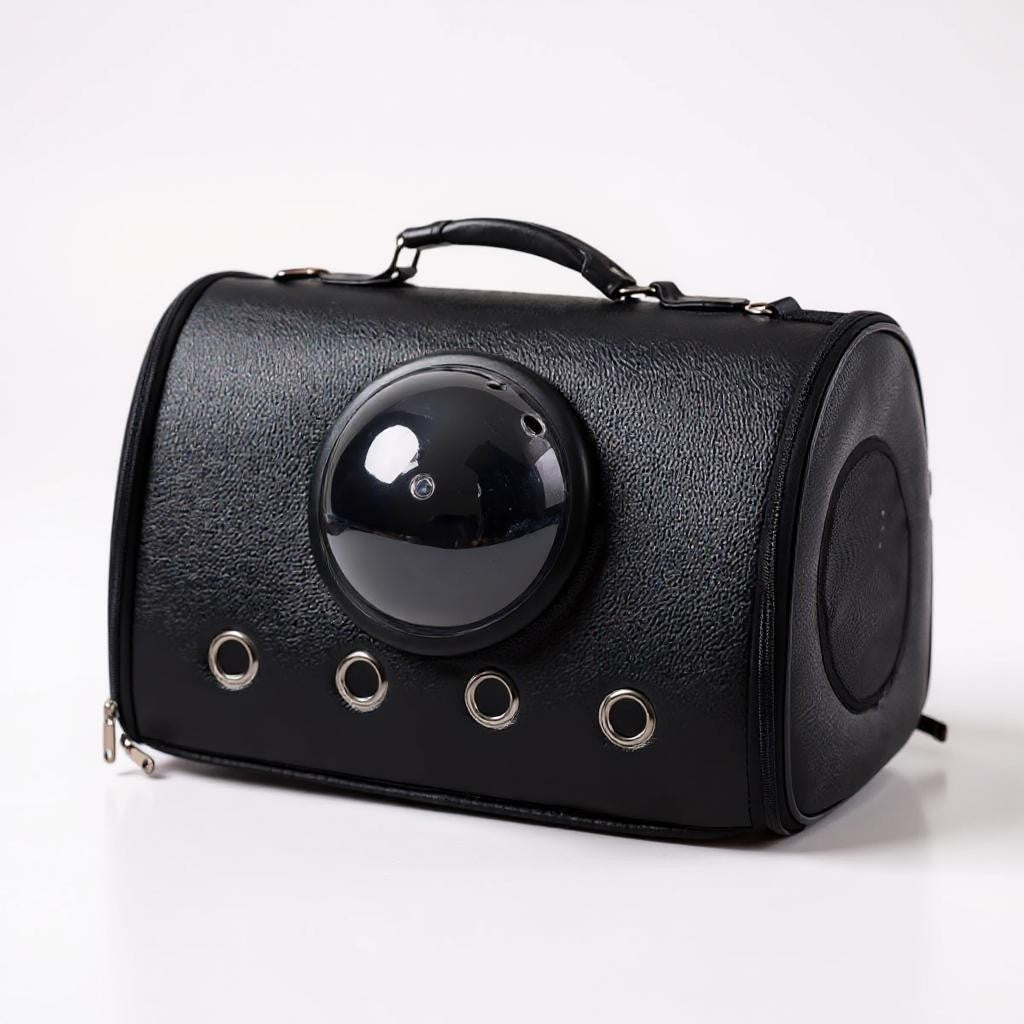 Sac de transport pour chat avec hublot – Design élégant en cuir PU
