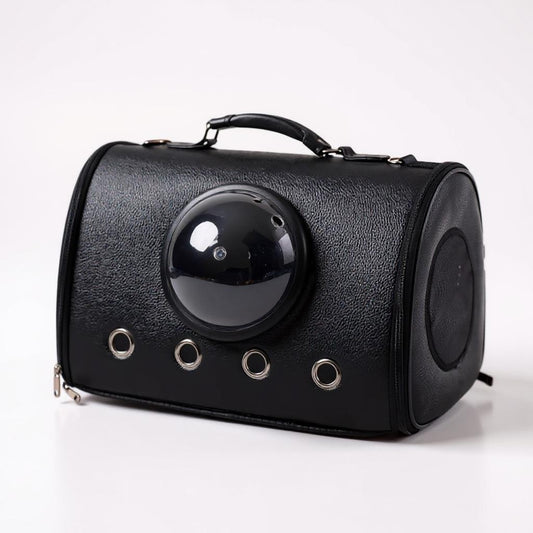 Sac de transport pour chat avec hublot – Design élégant en cuir PU
